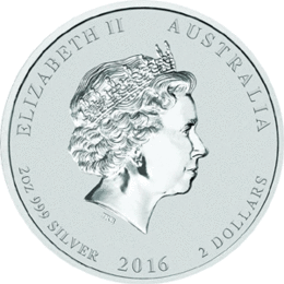 Lunar II Silbermünze Australien Affe 2 Unzen 2016 Perth Mint