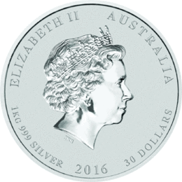 Lunar II Silbermünze Australien Affe 1 Kilo 2016 Perth Mint
