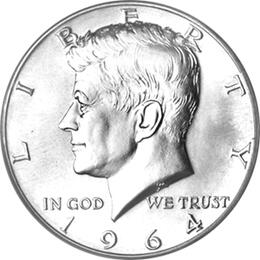 Halve Dollar 1964 1/2 Silber Dollar USA Kennedy 