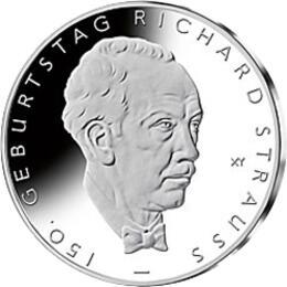 10 Euro Silber Gedenkmünze PP 2014 Richard Strauss