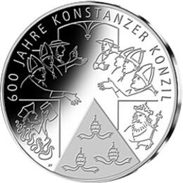 10 Euro Silber Gedenkmünze PP 2014 Konstanzer Konzil