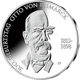 10 Euro Silber Gedenkmünze PP 2015 Otto von Bismarck