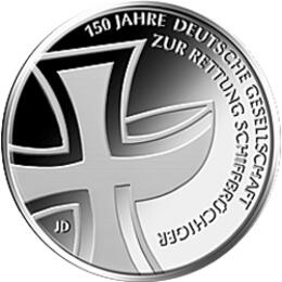 10 Euro Silber Gedenkmünze PP 2015 Deutsche Gesellschaft Rettung Schiffbrüchiger