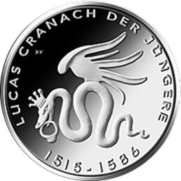 10 Euro Silber Gedenkmünze PP 2015 Lucas Cranach