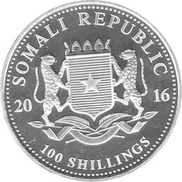 Somalia Elefant 1 Unze Silber 2016