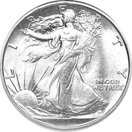 Halve Dollar 1916-1947 Walking Liberty 1/2 Silber Dollar