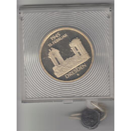 DDR 1985 5 Mark Gedenkmünze Dresdner Freuenkirche PP verplombt