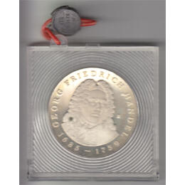 DDR 1984 20 Mark Silber Gedenkmünze Friedrich Händel PP verplombt