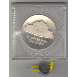 DDR 1985 10 Mark Silber Gedenkmünze Semper Oper PP verplombt