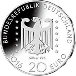 20 Euro Silber Gedenkmünze PP 2016 Nelly Sachs