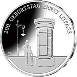 20 Euro Silber Gedenkmünze PP 2016 Ernst Litfaß