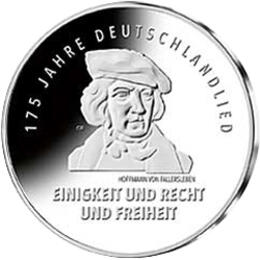 20 Euro Silber Gedenkmünze PP 2016 Deutschlandlied