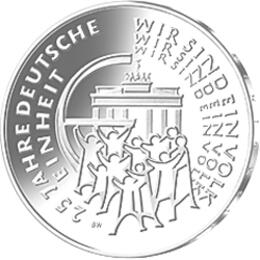 25 Euro Silber PP 2015 Deutsche Einheit im Folder