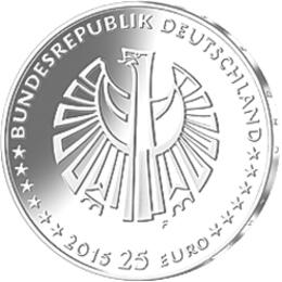 25 Euro Silber PP 2015 Deutsche Einheit im Folder