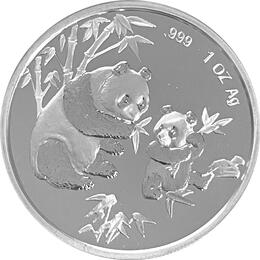 China Panda 1 Unze 1997 PP Silberpanda Coin Show Munich