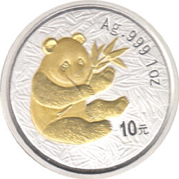 China Panda 1 Unze coloriert gold