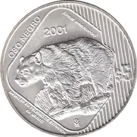 Mexiko bedrohte Tiere 1 Unze Silber Schwarzbär Oso Negro 2001
