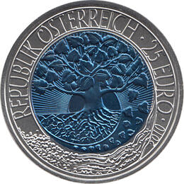 25 Euro Niob Silber Österreich 2010 Erneuerbare Energie