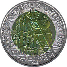 25 Euro Niob Silber Österreich 2008 Faszination Licht