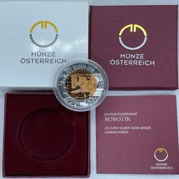 25 Euro Niob Silber Österreich 2011 Robotik