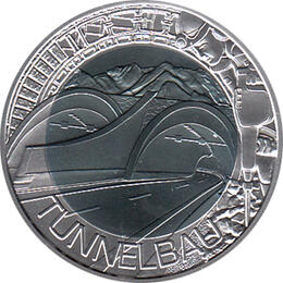 25 Euro Niob Silber Österreich 2013 Tunnelbau