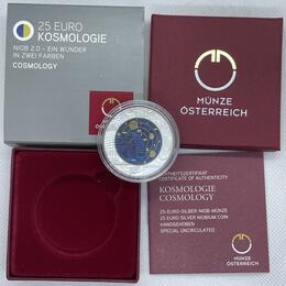 25 Euro Niob Silber Österreich 2015 Kosmologie
