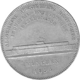Altdeutschland Bayern Ludwig Doppeltaler 1854 München
