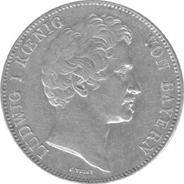 Altdeutschland Bayern Ludwig Gulden Thaler 1841
