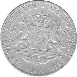 Bayern Ludwig II Vereinstaler 1865