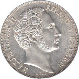 Bayern Ludwig II Doppelgulden Patrona Bavariae 1855