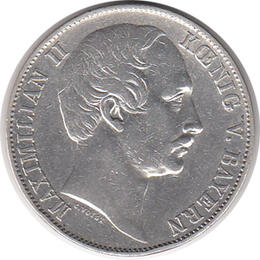 Bayern Ludwig I Zwei Gulden 1858