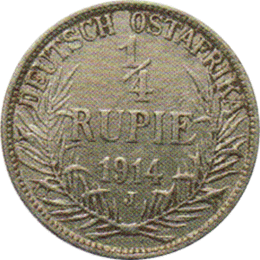 Ostafrika 1/4 Rupie 1914