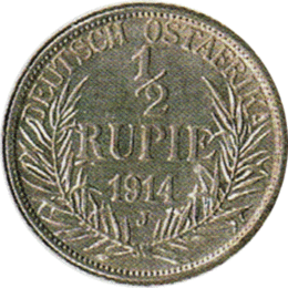 Ostafrika 1/2 Rupie 1914