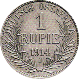 Ostafrika 1 Rupie 1914
