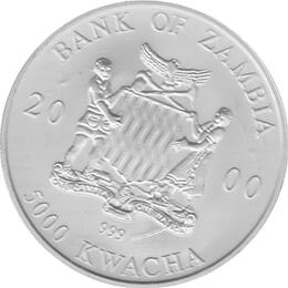Zambia Elefant 1 Unze 2000