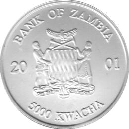 Zambia Elefant 1 Unze 2001