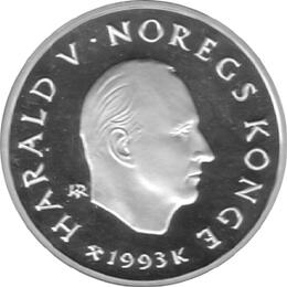 Norwegen 100 Kronen Silber Lillehammer 1994