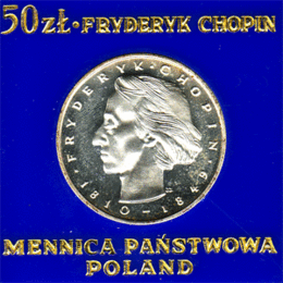 Polen 50 Zlotych Silber 1972 Fryderyk Chopin