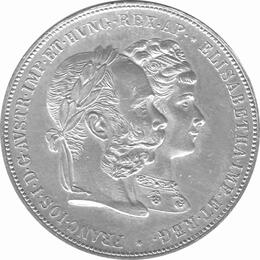 Doppelgulden Silberhochzeit 1879 Franz Joesef Elisabeth