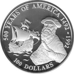 Cook Island 1990 500 Jahre Amerika