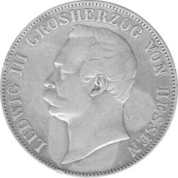1858 Hessen Darmstadt Vereinstaler 1858 LUDWIG III