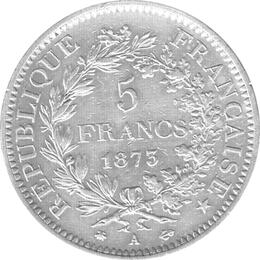 5 Francs Herkulesgruppe 1870-1940
