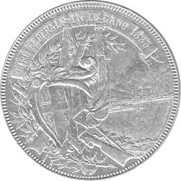 5 Franken Schützentaler Lugano 1883