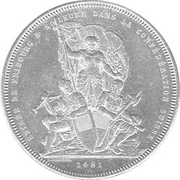 5 Franken Schützentaler Freiburg 1881