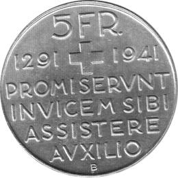 Schweiz 5 Franken Rültischwur 1941