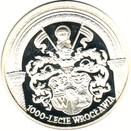 Polen 10 Zlotych Silber 2000 - 1000 lecie Wroclawia 