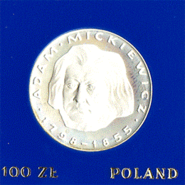 Polen 100 Zlotych Silber 1978 Adam Mickiewicz