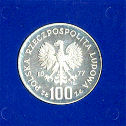 Polen 100 Zlotych Silber 1977 Henryk Sienkiewicz