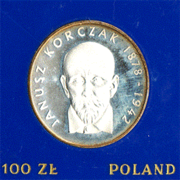 Polen 100 Zlotych Silber 1978 Janusz Korczak