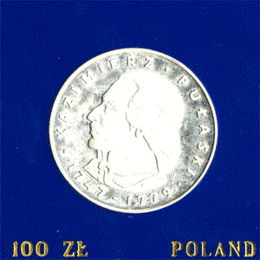 Polen 100 Zlotych Silber 1976 Kazimierz Pulaski